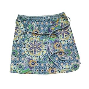 ATHLETA wrap skirt multi floral mini swim skirt size S‎